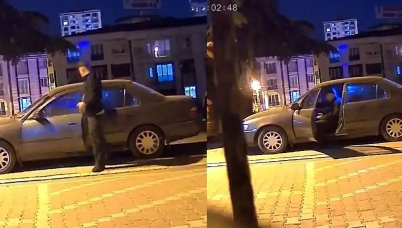 Park Halindeki Otomobili Saniyeler İçinde Çalan Hırsızlık Olayı Şoke Etti!