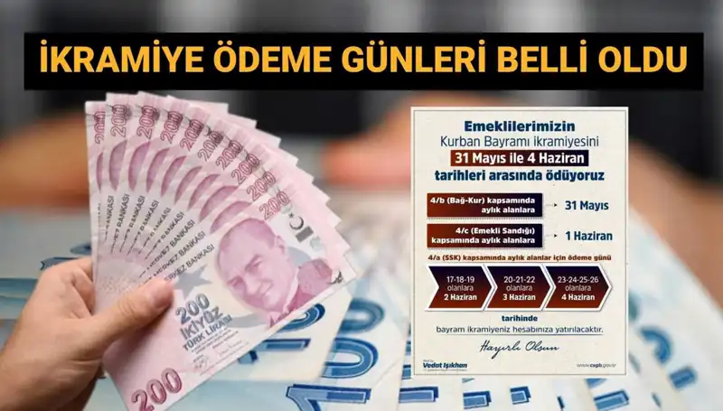 Bayram İkramiyeleri İçin Tarihler Belli Oldu: 4 Bin TL Nakit Destek