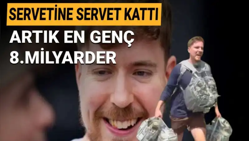 Youtuber MrBeast, 1 Milyar Dolar Servetiyle Genç Milyarderler Arasında Zirvede!