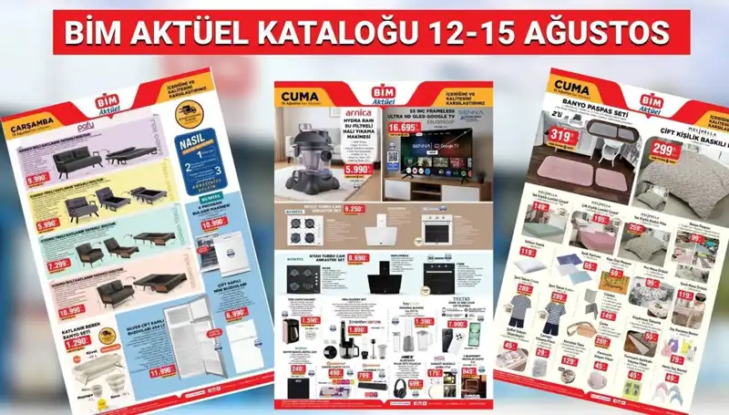 BİM 12-15 Ağustos 2025 Aktüel Kataloğu: Yaz İhtiyaçlarınıza Cevap Veren Ürünler!